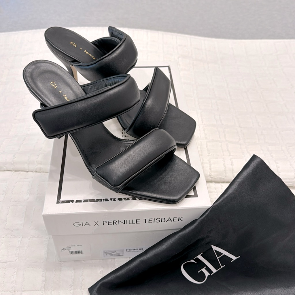 Gia X Pernille Teisbaek Black Sandals - Size 37 / Us 7